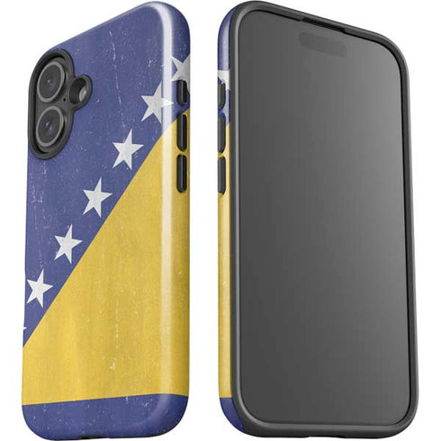 Bosnia and Herzegovina Flag Distressed iPhone 16 Plus Impact Case